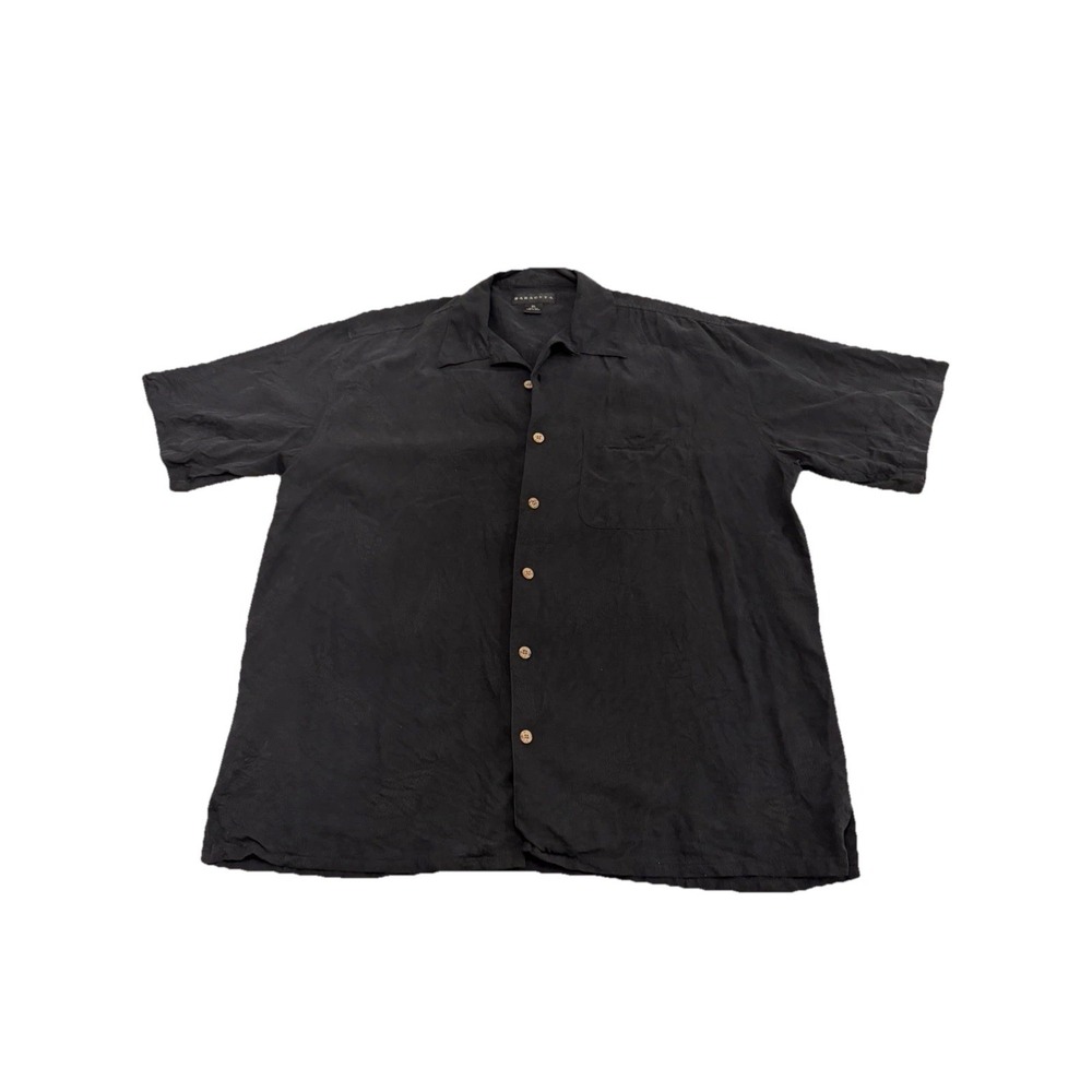 barracuta mens shirt XL Black‎ 100% Silk